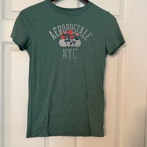Aeropostale Green Short Sleeve Tee with NYC Graphic